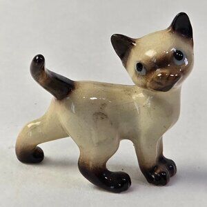 Vintage Hagen Renaker Siamese Cat Figurine Mid Century Modern Animal Decor HR